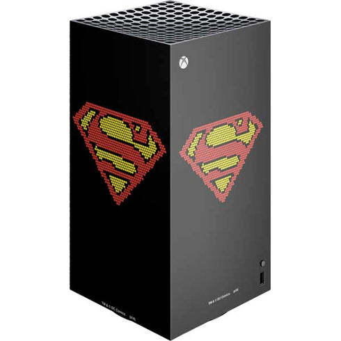 DC Comics Superman Logo Pixels XBox Series X Digital Edition Console Skin